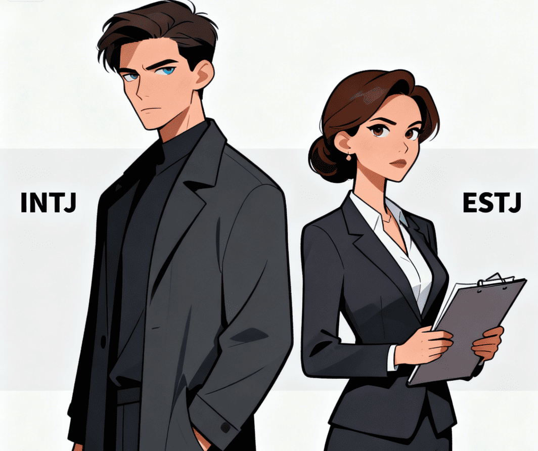 戦略家」と「執行官」の邂逅：INTJ男性とESTJ女性のラブラブ生存ガイド 